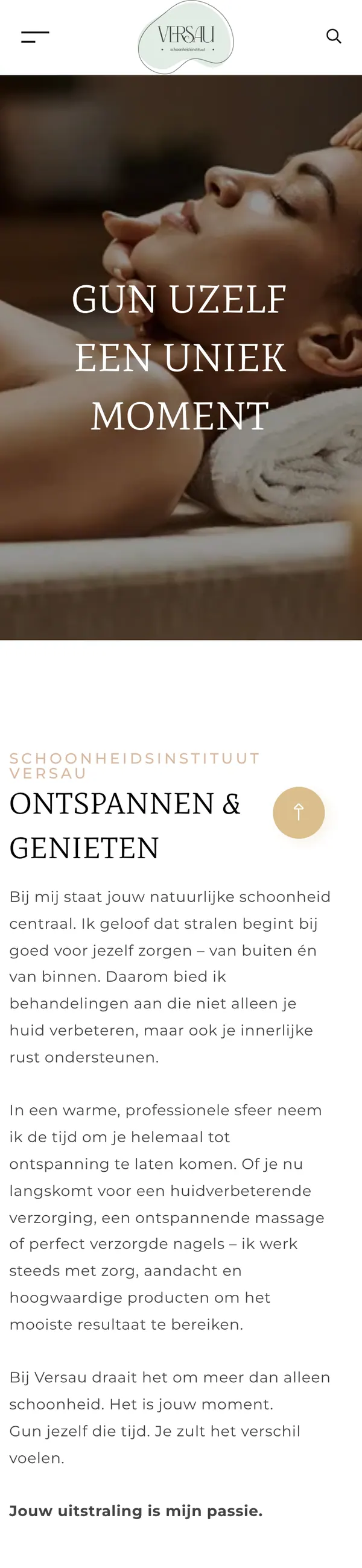 Mobiele website van Versau